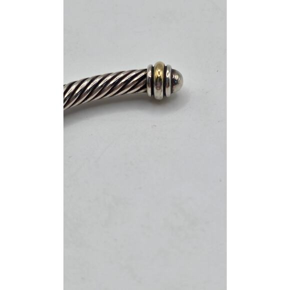 David Yurman Sterling Silver Two-Tone Classic Cable cuff - Picture 7 of 10